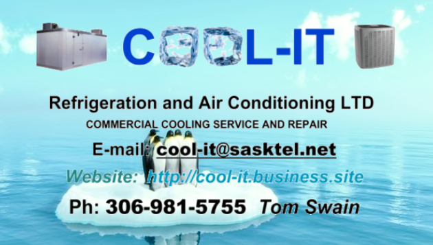Cool-It Refrigeration and Air Conditioning | 22 Plaxton Pl, Prince Albert, SK S6V 6N6, Canada | Phone: (306) 981-5755