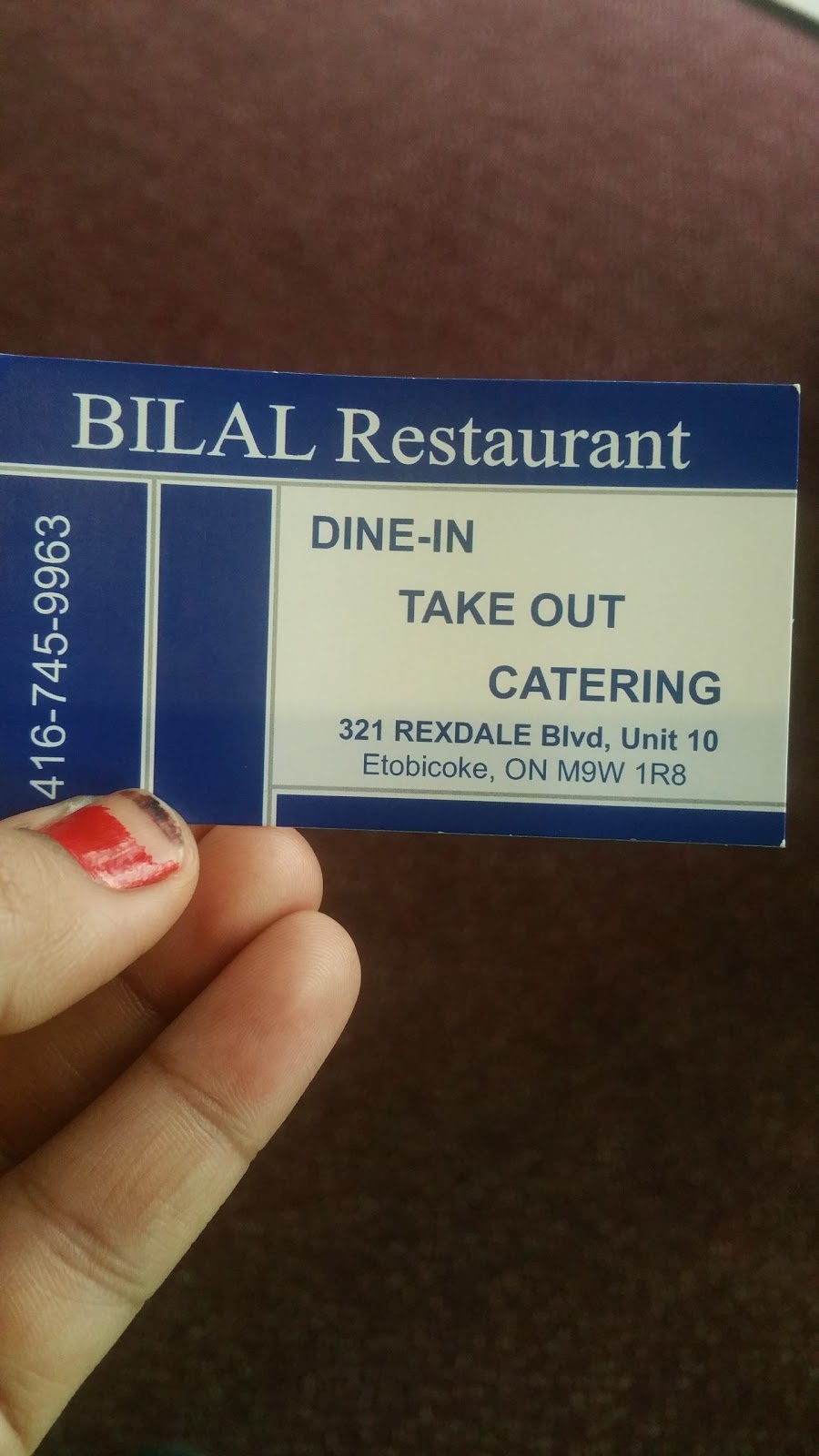 Bilal Restaurant Somali Cuisine | 321 Rexdale Blvd, Etobicoke, ON M9W 1R8, Canada | Phone: (416) 745-9963
