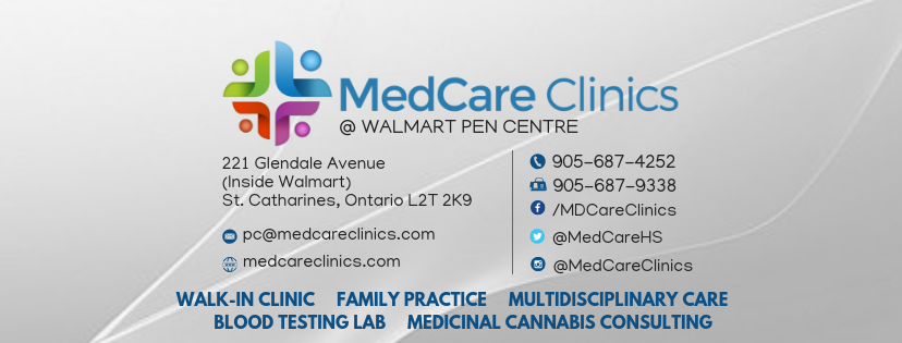 Walk-In Clinic & Family Doctor (MedCare Clinics @ Walmart Pen Ce | inside Walmart Pen Centre, 221 Glendale Ave, St. Catharines, ON L2T 2K9, Canada | Phone: (905) 687-4252