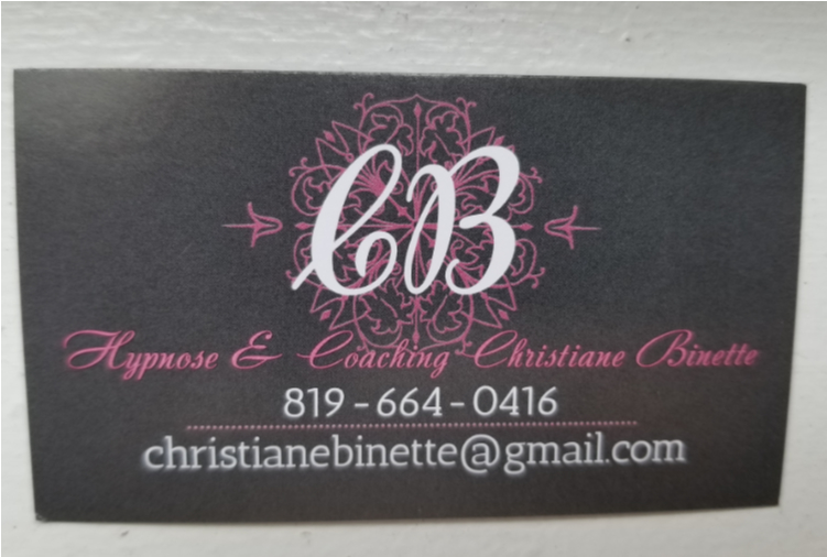 Hypnose et Coaching Christiane Binette | 117 Rue Notre Dame, Maniwaki, QC J9E 2H8, Canada | Phone: (819) 664-0416