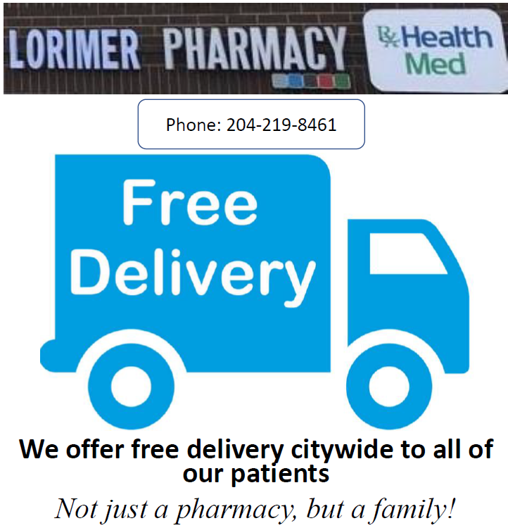 Lorimer Pharmacy | 101 - 1020 Lorimer Pharmacy, Winnipeg, MB R3P 1C7, Canada | Phone: (204) 219-8461