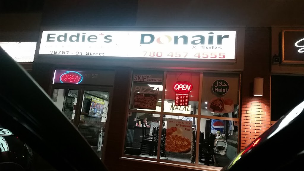 Eddies Donair & Pizza | 16767 91 St NW, Edmonton, AB T5Z 2X4, Canada | Phone: (780) 457-4555