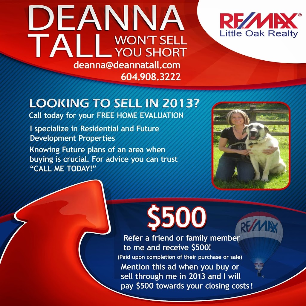 Deanna Tall - Re/Max | 8501 162 St, Surrey, BC V4N 1B2, Canada | Phone: (604) 908-3222