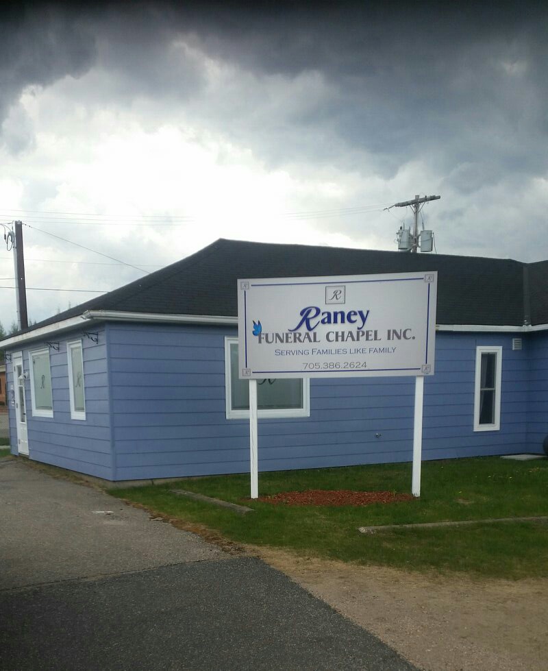 Raney Funeral Chapel Inc. | 10 Toronto Ave, South River, ON P0A 1X0, Canada | Phone: (705) 386-2624
