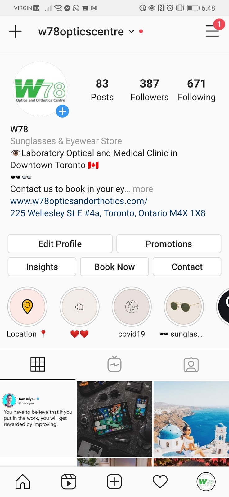 W78 Optics and Orthotics Centre | 225 Wellesley St E #4a, Toronto, ON M4X 1X8, Canada | Phone: (647) 748-8880