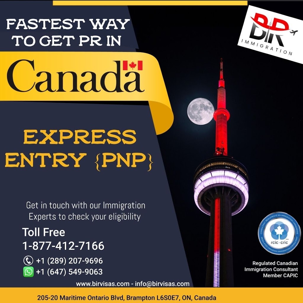 BIR IMMIGRATION SERVICES LTD | 20 Maritime Ontario Blvd #205, Brampton, ON L6S 0E7, Canada | Phone: (289) 207-9696