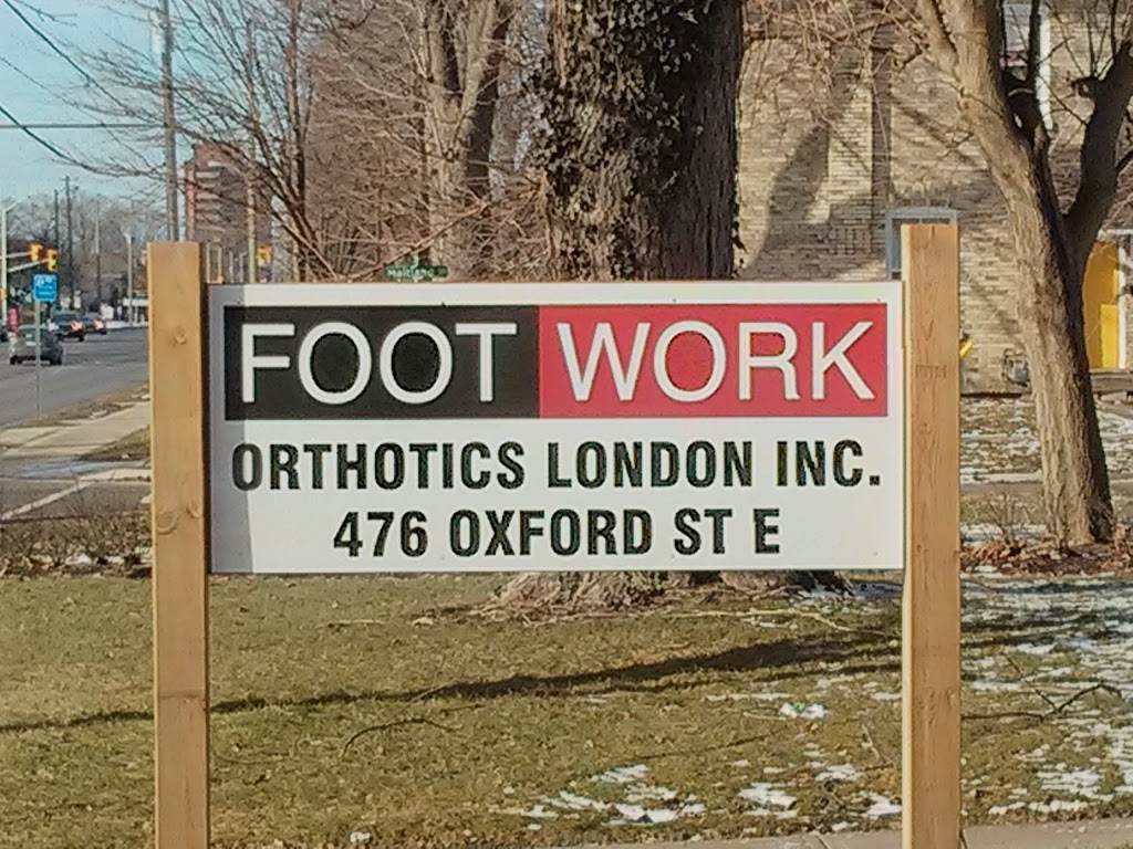 Footwork Orthotics London Inc. | 476 Oxford St E, London, ON N5Y 3H7, Canada | Phone: (226) 777-0337