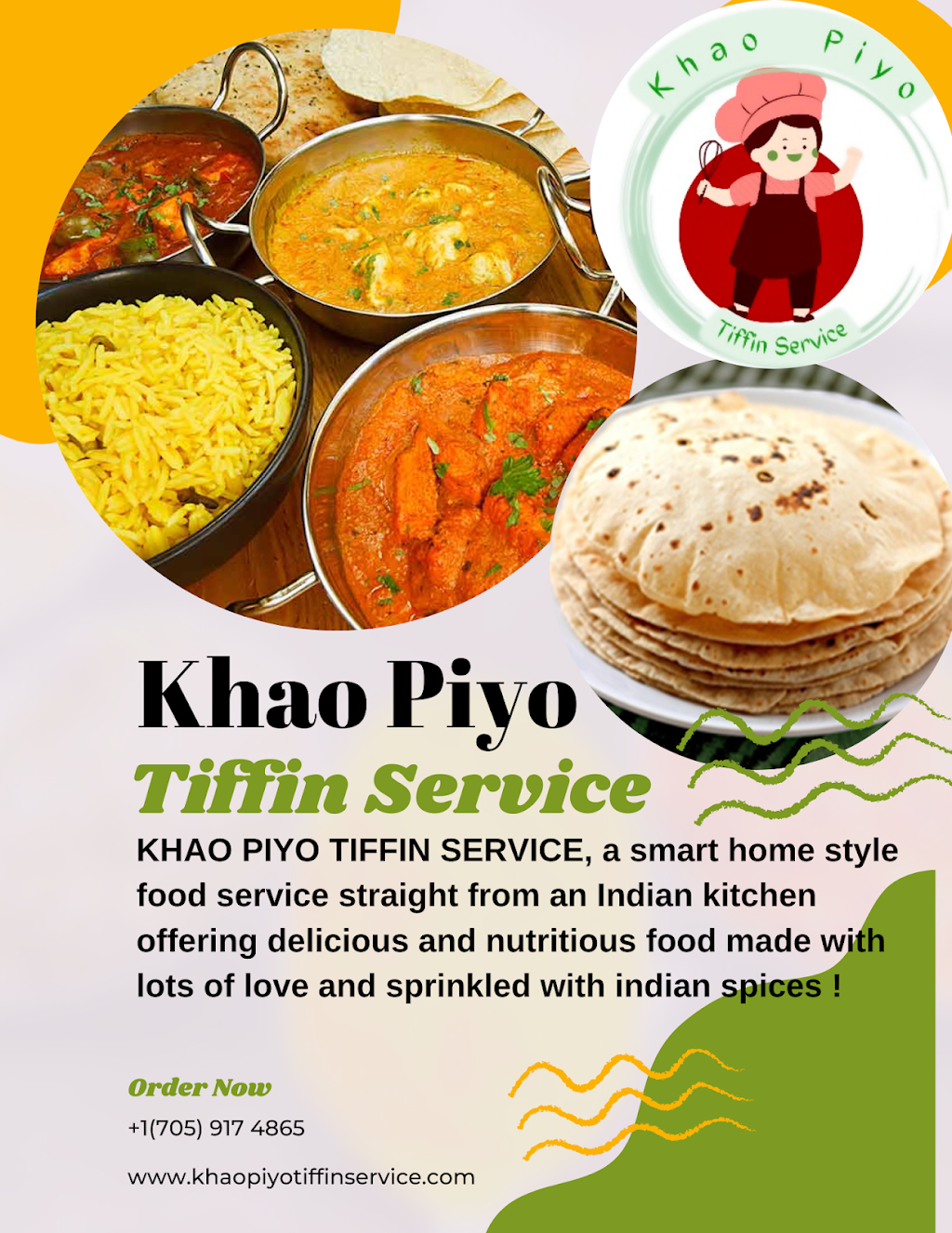 Khao Piyo Tiffin Service | 217 Bethune St, Peterborough, ON K9J 3L4, Canada | Phone: (705) 917-4865