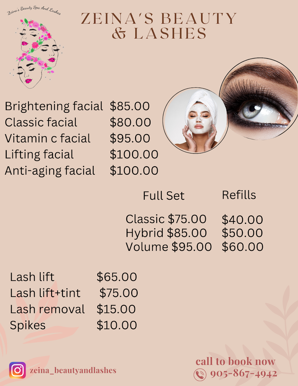 Zeinas Beauty and Lashes | 28 Royal W Dr, Brampton, ON L6X 0Z8, Canada | Phone: (905) 867-4942