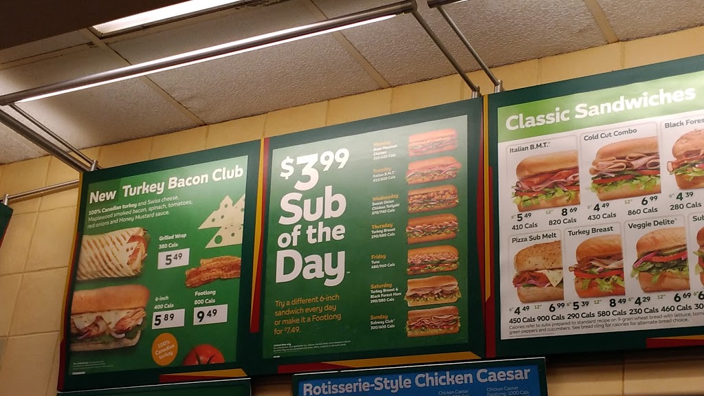 Subway | 585 Doon Vlg Rd Macs Convenience Store, Kitchener, ON N2P 1T6, Canada | Phone: (519) 896-9885