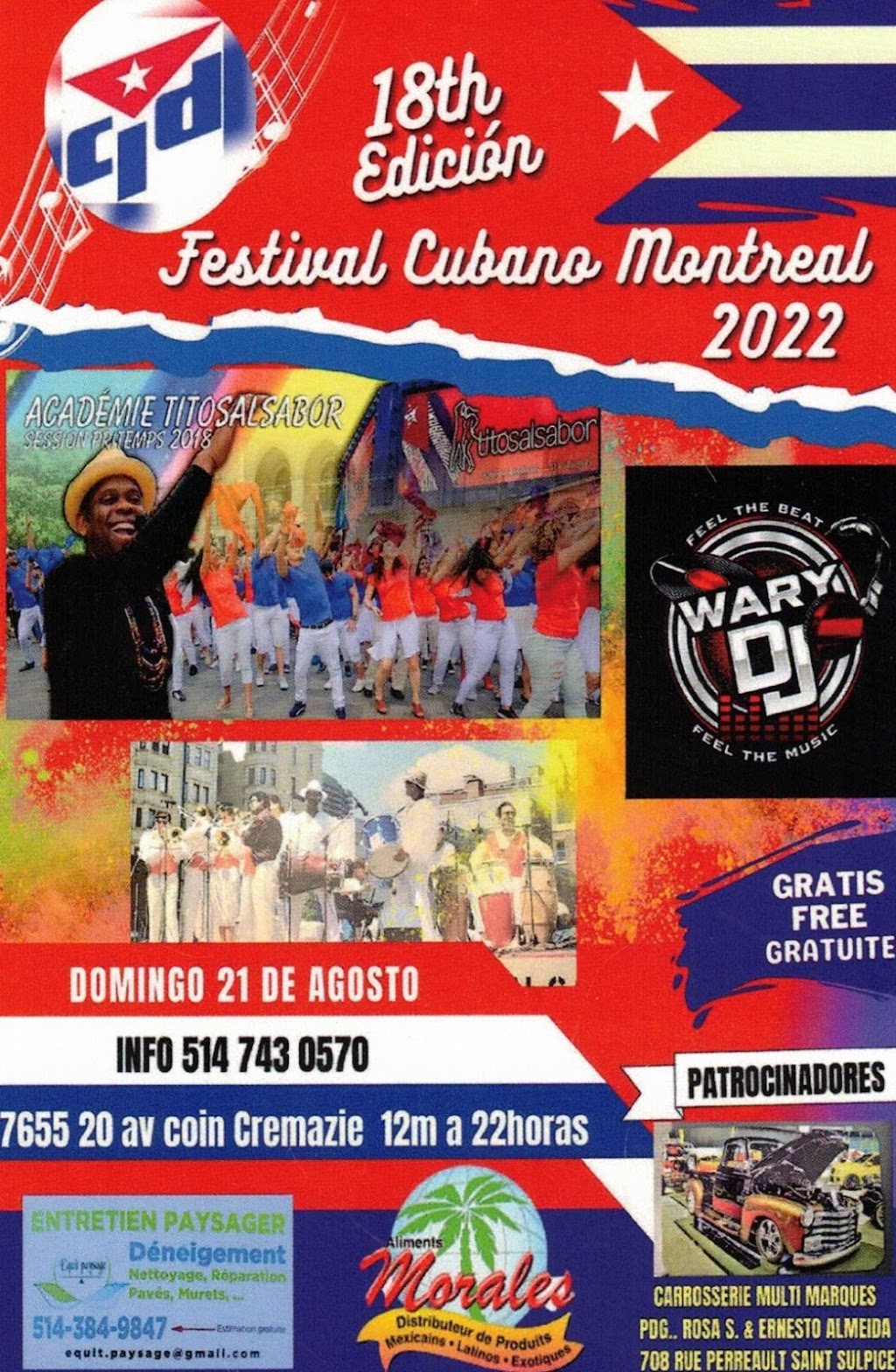 Festival Cubano Montreal C.I.D | 11000 Sherbrooke St E suit c 15, Montréal-Est, QC H1B 5W1, Canada | Phone: (514) 640-8482