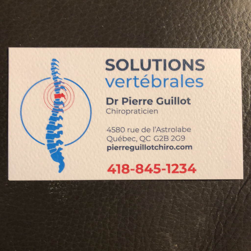 Dr Pierre Guillot dc, Chiropraticien | 4580 Rue de lAstrolabe, Québec, QC G2B 2G9, Canada | Phone: (418) 845-1234