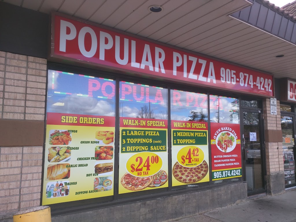 Popular Pizza | 499 Ray Lawson Blvd, Brampton, ON L6Y 4E6, Canada | Phone: (905) 874-4242