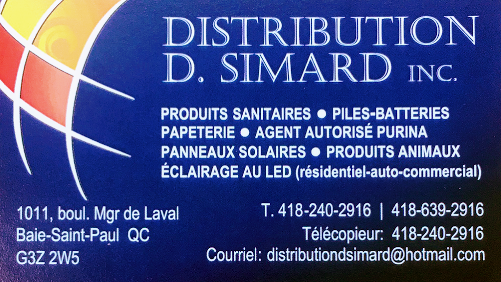 Distribution Simard Inc | 1011 Boulevard Mgr de Laval, Baie-Saint-Paul, QC G3Z 2W5, Canada | Phone: (418) 639-2916