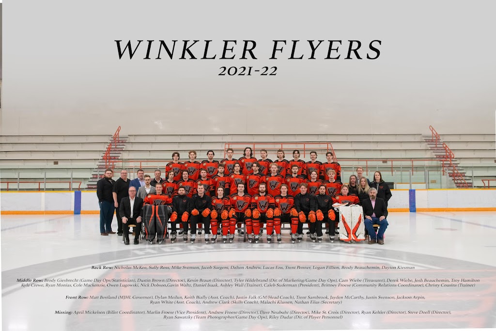 Winkler Flyers Junior Hockey Club | 600 Park St, Winkler, MB R6W 1E2, Canada | Phone: (204) 384-9180