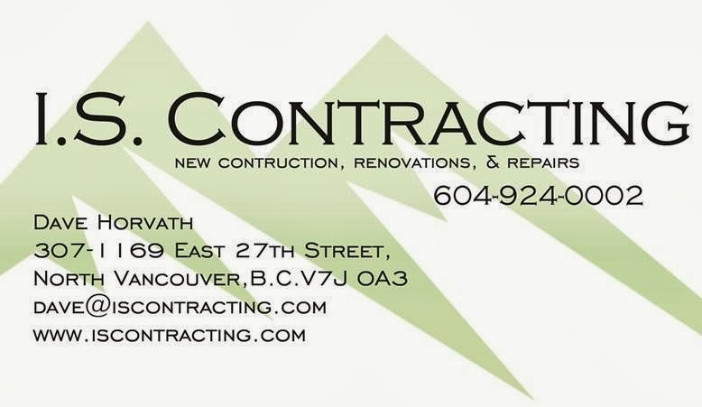 I.S. CONTRACTING & CONSTRUCTION | 1169 27th St, North Vancouver, BC V7J 0A3, Canada | Phone: (604) 924-0002