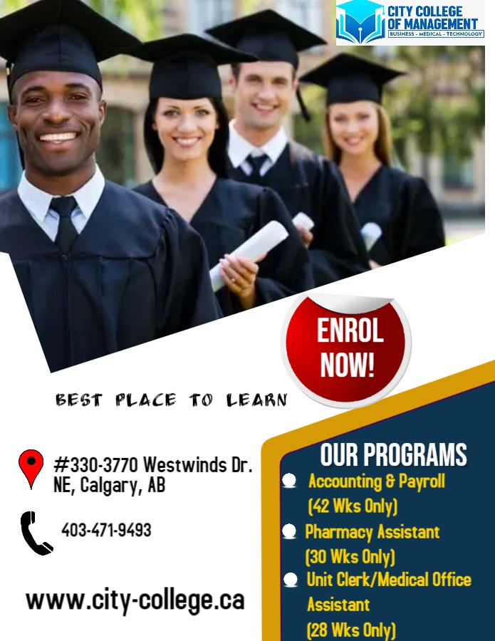 City College Of Management | 3770 Westwinds Dr NE #330, Calgary, AB T3J 5H2, Canada | Phone: (403) 471-9493