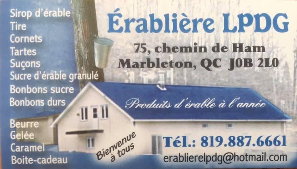 Érablière L.P.D.G Inc. | 75 Chem. de Ham, Dudswell, QC J0B 1G0, Canada | Phone: (819) 887-6661