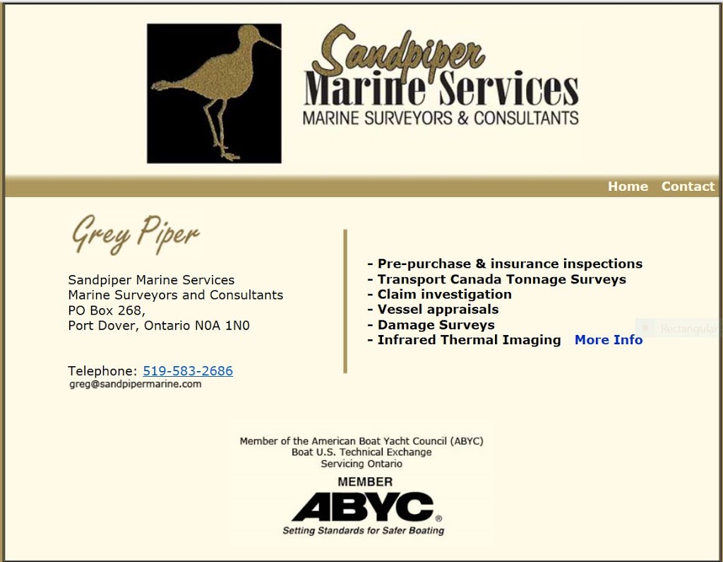 Sandpiper Marine Services | Box 268, Port Dover, ON N0A 1N0, Canada | Phone: (519) 583-2686