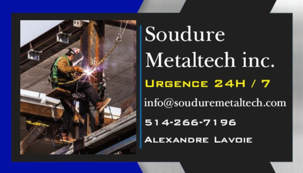 Soudure Metaltech inc. | 635 Rue Marquis, Repentigny, QC J6A 7J3, Canada | Phone: (514) 266-7196