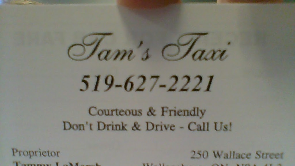 Tams Taxi | 250 Wallace St, Wallaceburg, ON N8A 4L3, Canada | Phone: (519) 627-2221