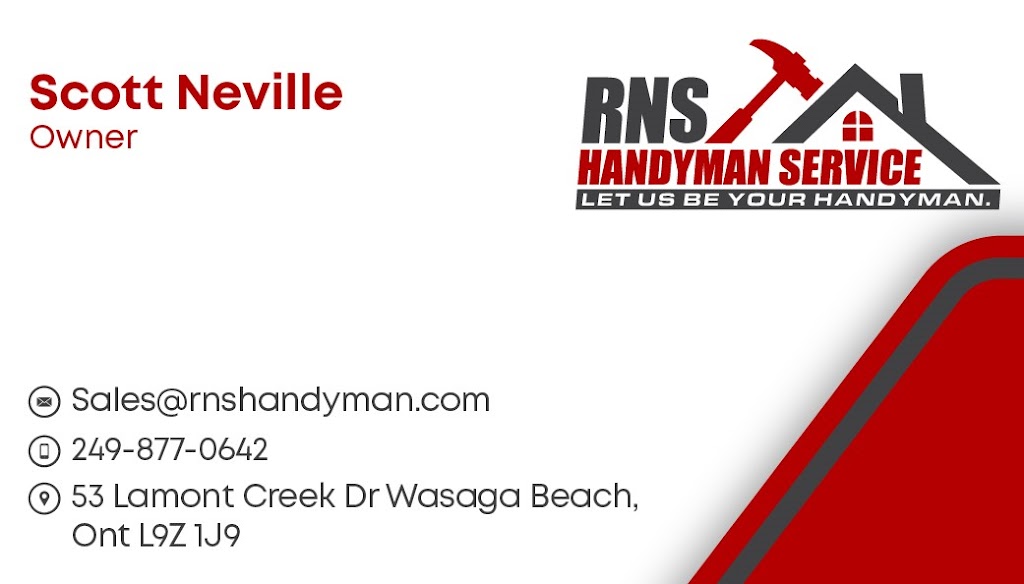 RNS Handyman | 53 Lamont Creek Dr, Wasaga Beach, ON L9Z 1J9, Canada | Phone: (249) 877-0642