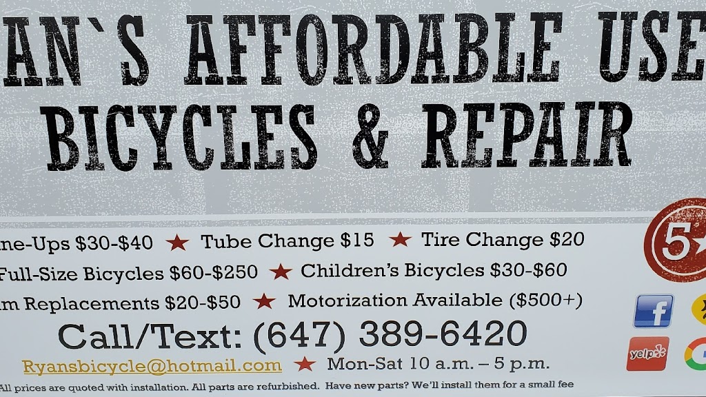 Ryans Affordable Used Bicycles & Repair | 185 Galloway Rd Unit 53, Scarborough, ON M1E 4Z7, Canada | Phone: (647) 389-6420