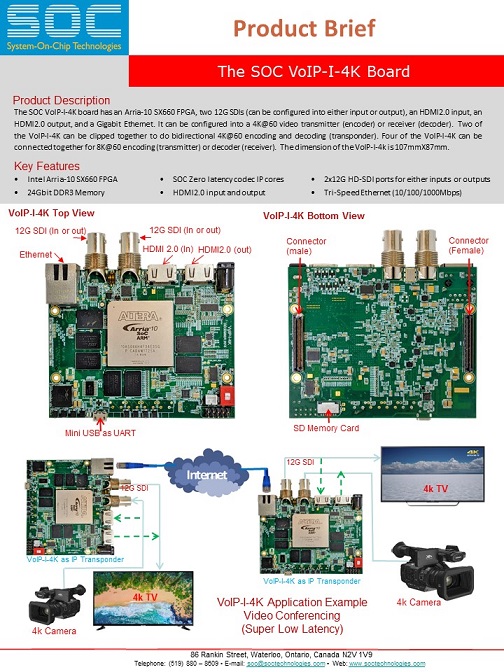 System-On-Chip Technologies | 86 Rankin St, Waterloo, ON N2V 1V9, Canada | Phone: (519) 880-8609