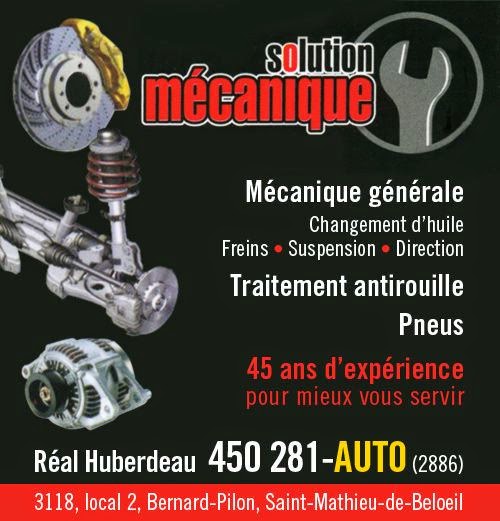 Solution Mécanique | 3118 Rue Bernard-Pilon #2, Saint-Mathieu-de-Beloeil, QC J3G 4S5, Canada | Phone: (450) 281-2886