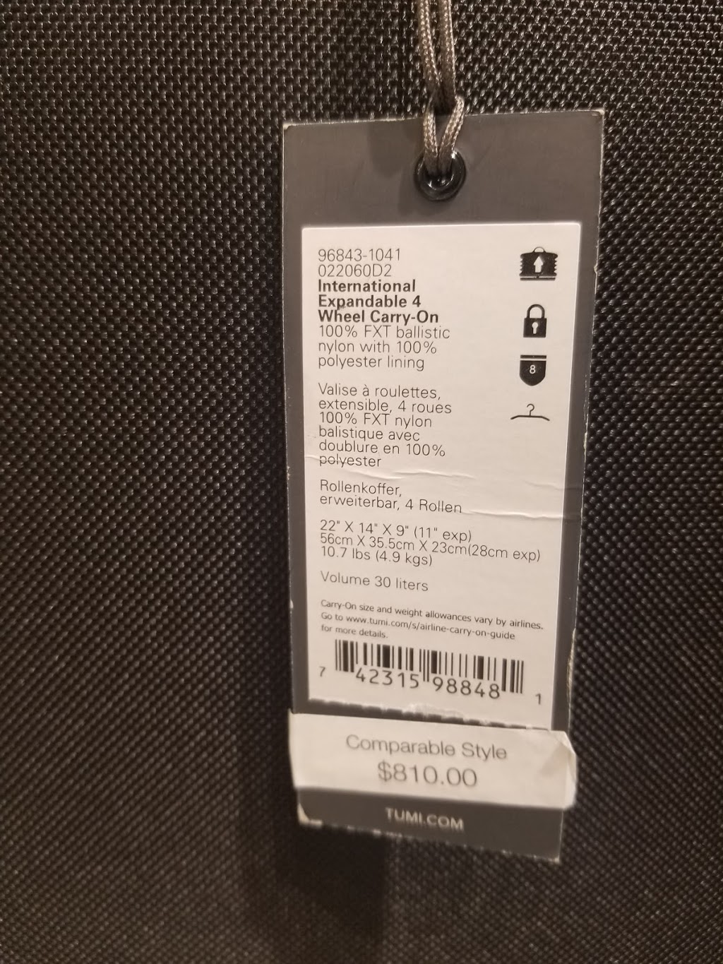 TUMI Outlet Store - Outlet Collection at Niagara | 300 Taylor Road CRU 729 Unit Cru 729, Niagara-on-the-Lake, ON L0S 1J0, Canada | Phone: (905) 704-0780