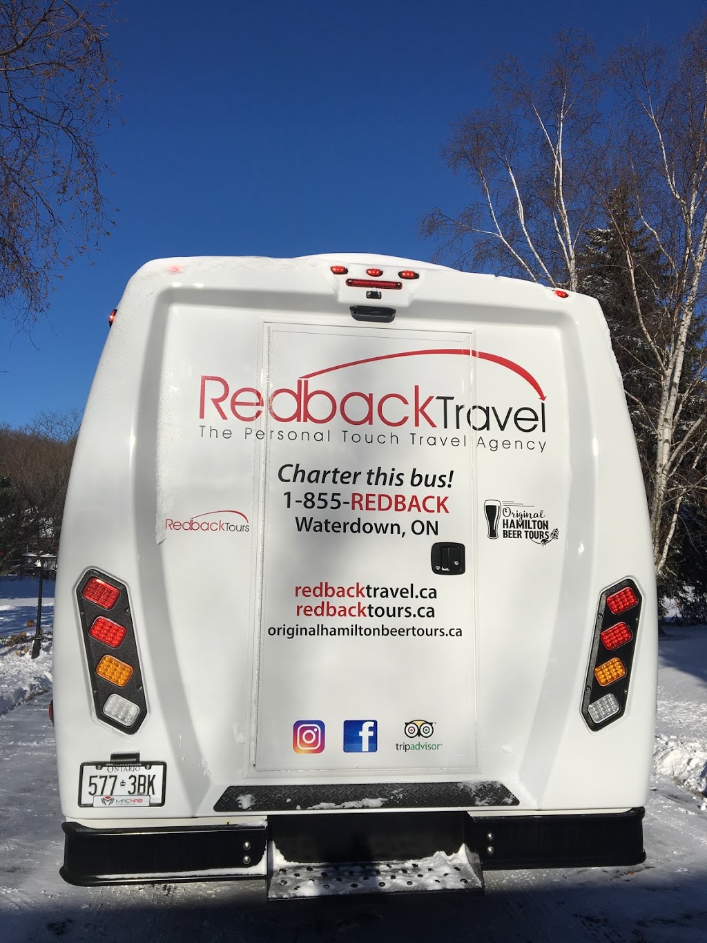 Redback Tours | 5 Hamilton St N, Waterdown, ON L8B 0G5, Canada | Phone: (289) 895-7959