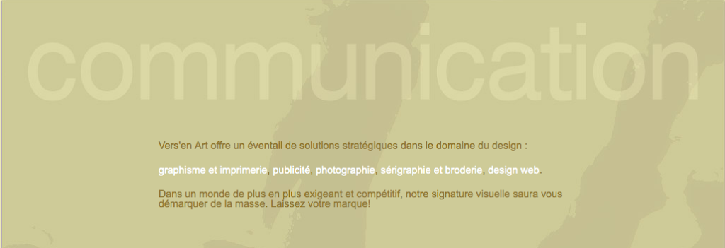 Versen Art communication | 519A Rue Principale, Saint-Donat-de-Montcalm, QC J0T 2C0, Canada | Phone: (819) 424-2396