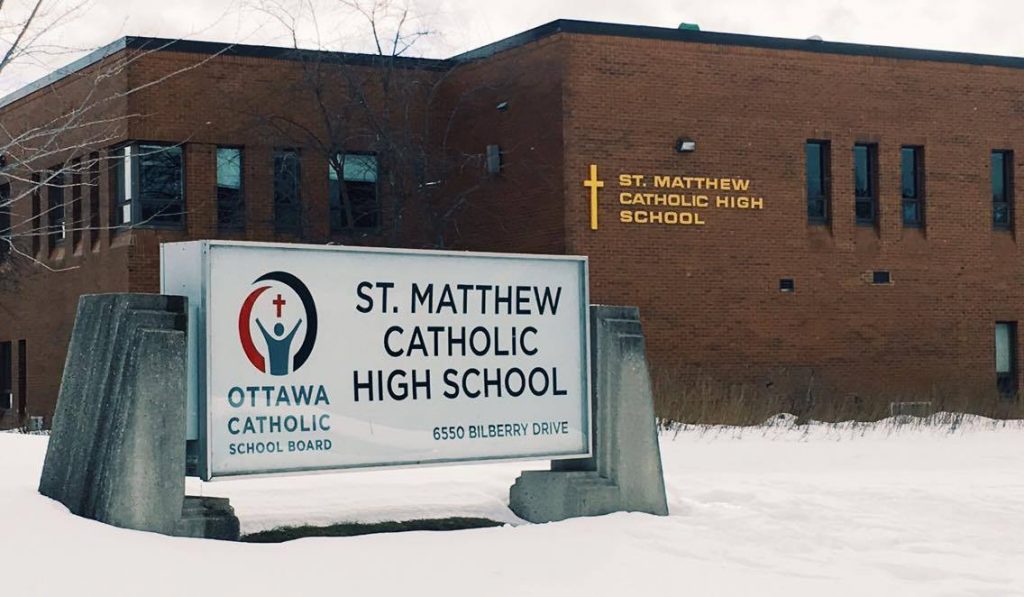 St. Matthew High School | 6550 Bilberry Dr, Orléans, ON K1C 2S9, Canada | Phone: (613) 837-3161