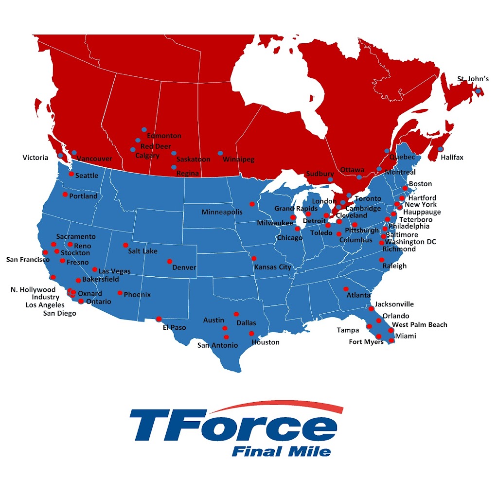 TForce Logistics - Red Deer | 7463 Edgar Industrial Dr Bay 4, Red Deer, AB T4P 3R2, Canada | Phone: (800) 387-7787