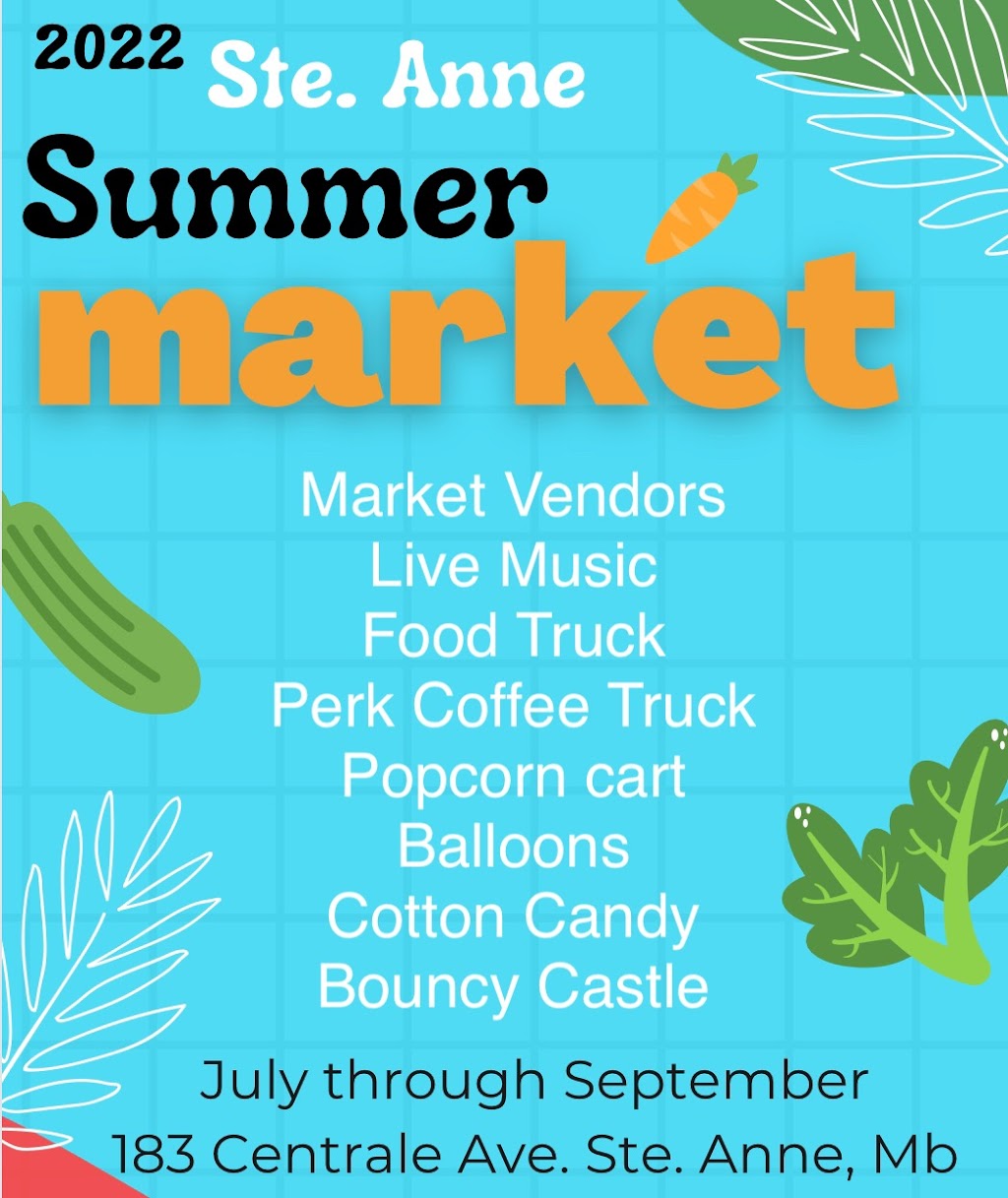 Ste Anne Summer Market | 183 Central Ave, Ste Anne, MB R5H 1G3, Canada | Phone: (204) 297-7157