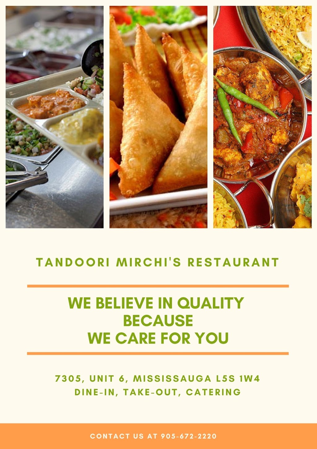 Tandoori Mirchis Restaurant | 7305 Bramalea Rd Unit 6, Mississauga, ON L5S 1W4, Canada | Phone: (905) 672-2220