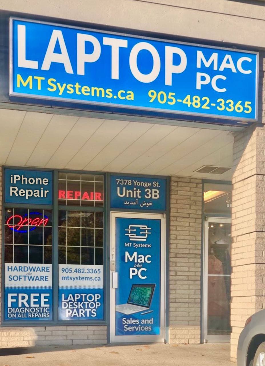 Computer Sales and Repair Centre: MT Systems | 7378 Yonge St #3b, Thornhill, ON L4J 8J1, Canada | Phone: (905) 482-3365