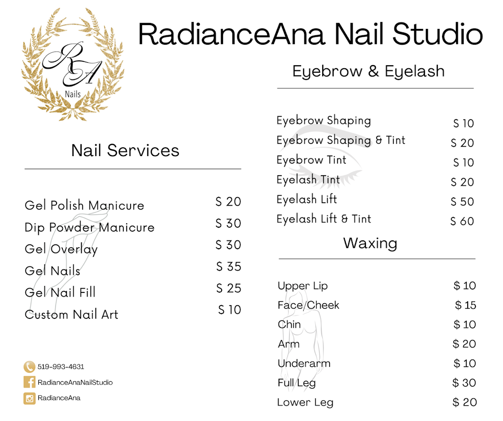 RadianceAna Nail Studio | 719 Bon Accord St, Fergus, ON N1M 3A1, Canada | Phone: (519) 993-4631