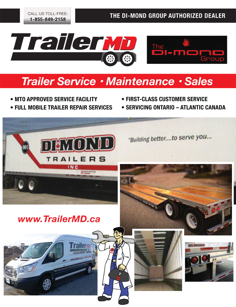 Trailer MD Trailer Repair Service, Maintenance and Sales | 1 Wilkinson Rd, Brampton, ON L6T 4M6, Canada | Phone: (905) 457-0490