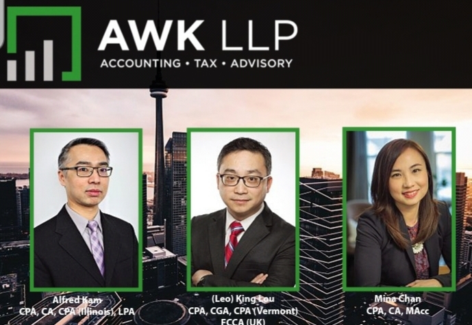 AWK LLP, Chartered Professional Accountants ("CPAs") | 305 Renfrew Dr Suite 301, Markham, ON L3R 9S7, Canada | Phone: (289) 210-0960