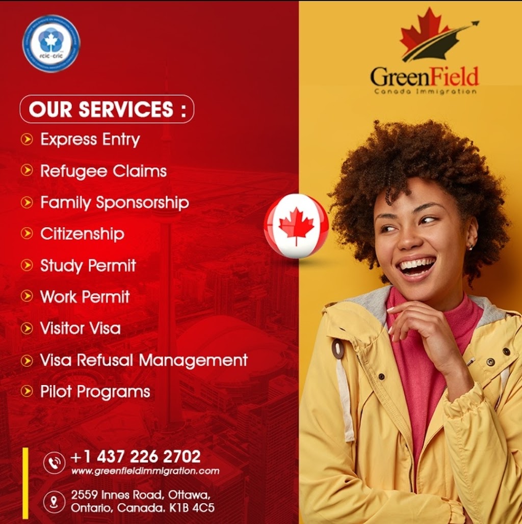 Greenfield Canada Immigration Services | 2559 Innes Rd, Ottawa, ON K1B 4C5, Canada | Phone: (437) 226-2702