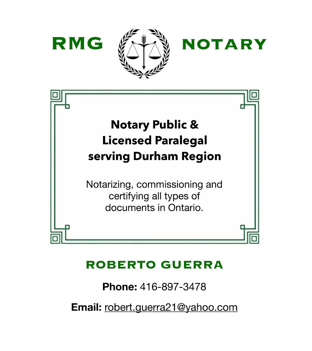 RMG Notary | 727 Greenoch Ct, Oshawa, ON L1J 6H4, Canada | Phone: (416) 897-3478