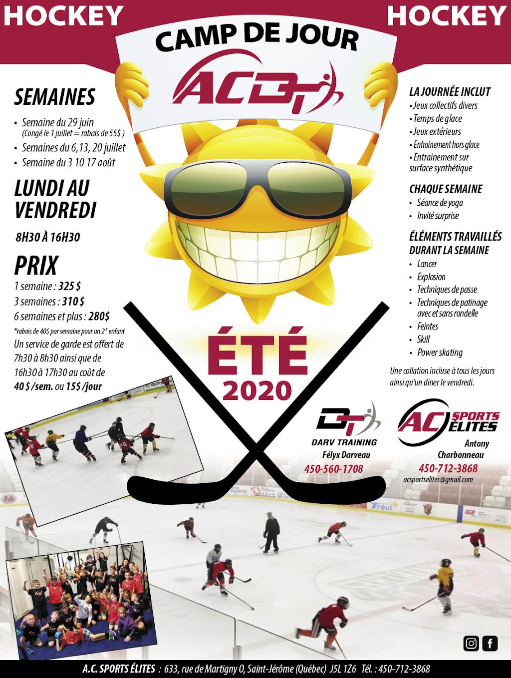 Ac Sports Élites | 720 Rue Filion, Saint-Jérôme, QC J7Z 5X1, Canada | Phone: (450) 712-3868