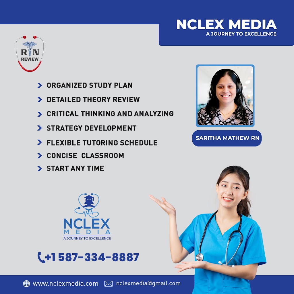 Nclex Media | 3622 167A Ave NW, Edmonton, AB T5Y 0X6, Canada | Phone: (587) 334-8887