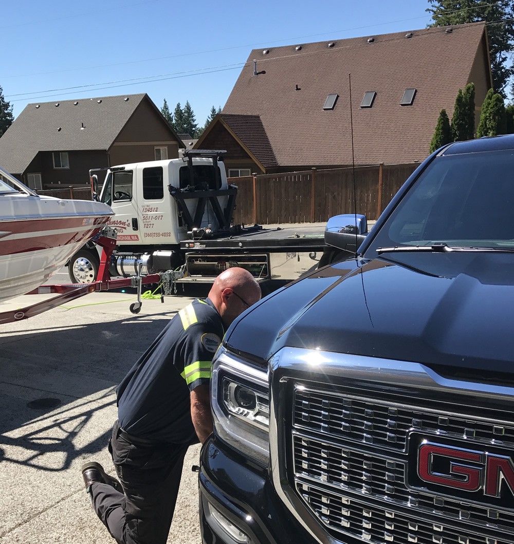 Johnsons Towing | 4058 Bakerview Valley Rd, Bellingham, WA 98226, USA | Phone: (360) 733-4232