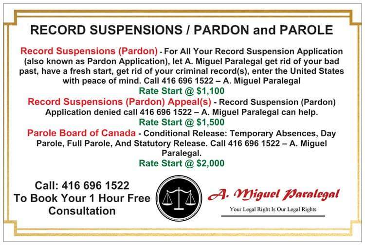 A. Miguel Paralegal | 37 Racine Rd Unit 1 - Suite 106, Etobicoke, ON M9W 2Z4, Canada | Phone: (416) 696-1522