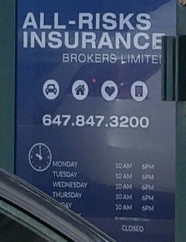 All-Risks Insurance Brokers Limited | 2281 Kingston Rd Unit C, Scarborough, ON M1N 1M6, Canada | Phone: (647) 847-3200