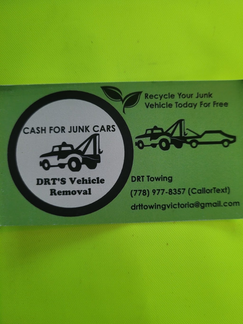 DRTs Cash For Junk Vehicles | Tillicum Rd, Victoria, BC V8X 2V4, Canada | Phone: (778) 977-8357