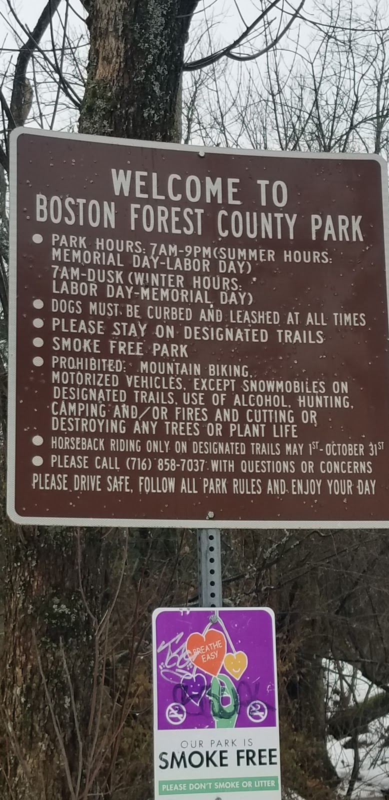 Boston Forest County Park Trailhead | Boston, NY 14025, USA | Phone: (716) 858-7037