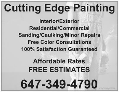 Cutting Edge Painting | 85 Newlands Ave, Toronto, ON M1L 1S1, Canada | Phone: (647) 349-4790